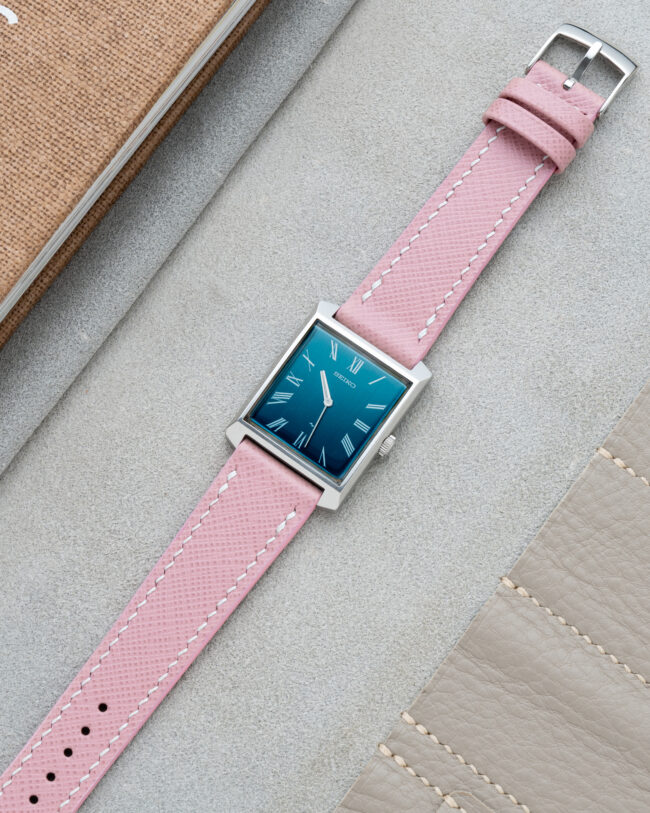 Sakura Pink Saffiano Slim Strap6