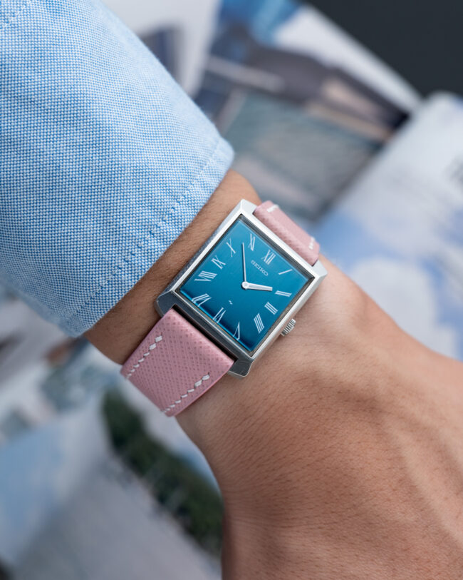 Sakura Pink Saffiano Slim Strap8