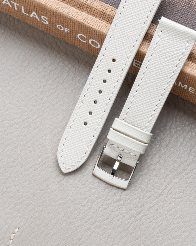 White Saffiano Slim Strap3