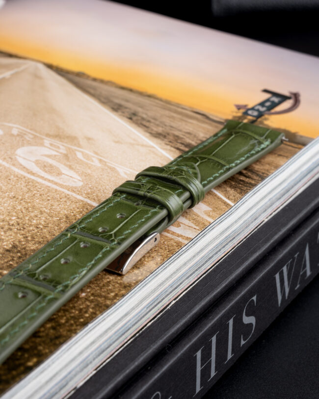 Glossy Moss Green Alligator Signature Strap6