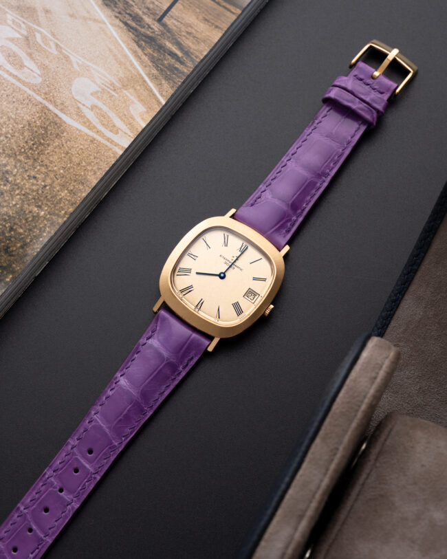 Glossy Pueple Alligator Signature Strap6