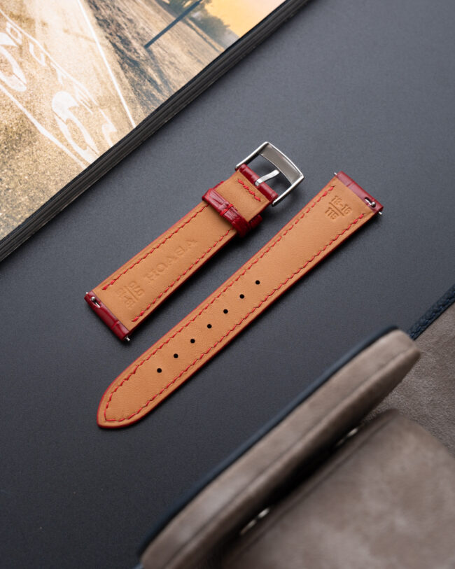 Glossy Red Alligator Signature Strap5