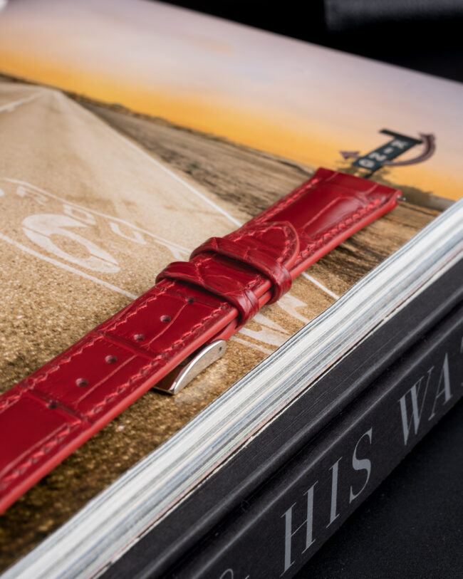 Glossy Red Alligator Signature Strap6