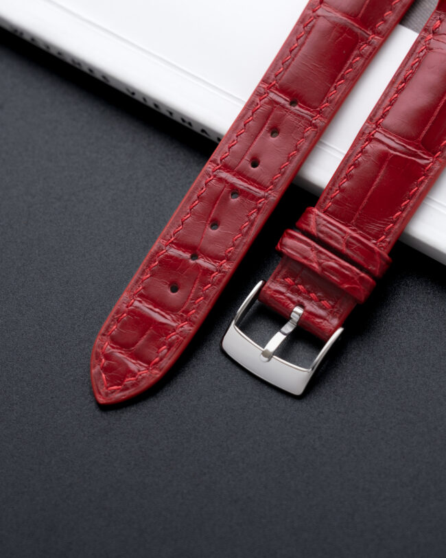 Glossy Red Alligator Signature Strap8