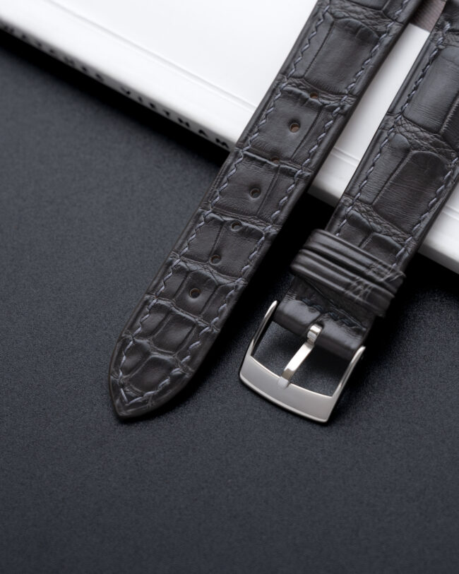 Matte Grey Storm Alligator Signature Strap1