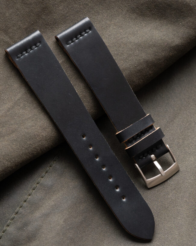 Black Horween Shell Cordovan Slim Strap 3 Black Horween Shell Cordovan Slim Strap6