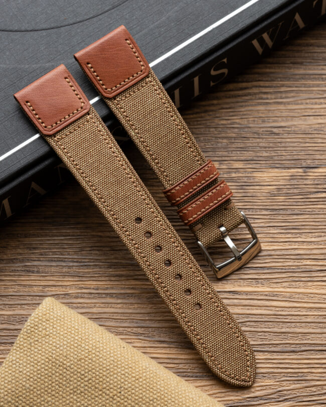 Brown Canvas x Tan Vachetta Slim Strap2