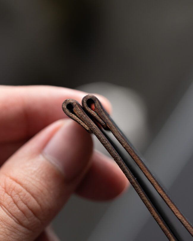Black Horween Shell Cordovan Slim Strap 4 DSC00182