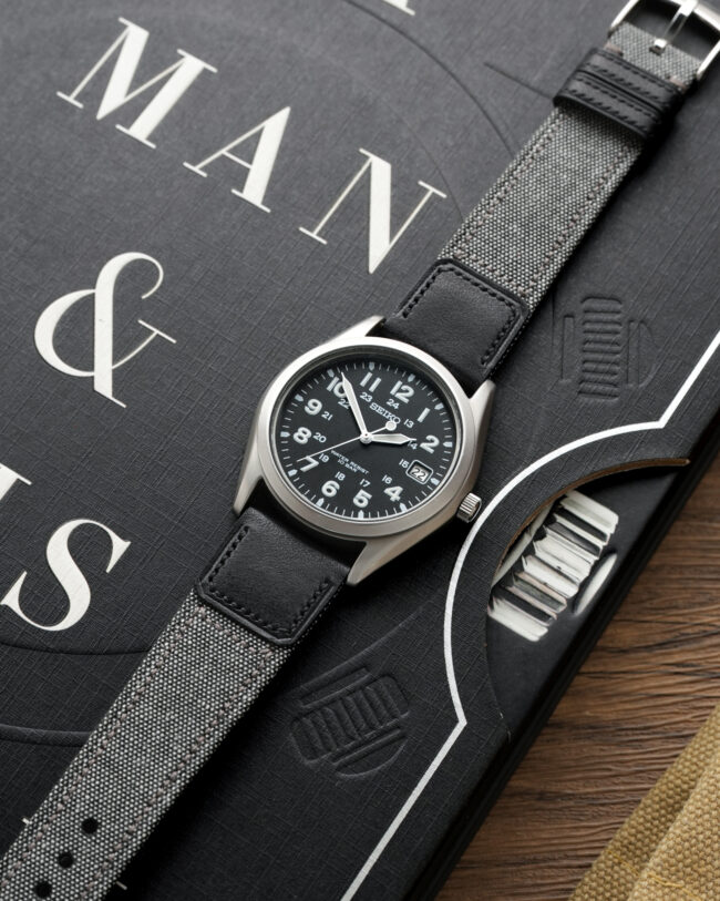 Grey Canvas x Black Vachetta Slim Strap 3 Grey Canvas x Black Vachetta Slim Strap5