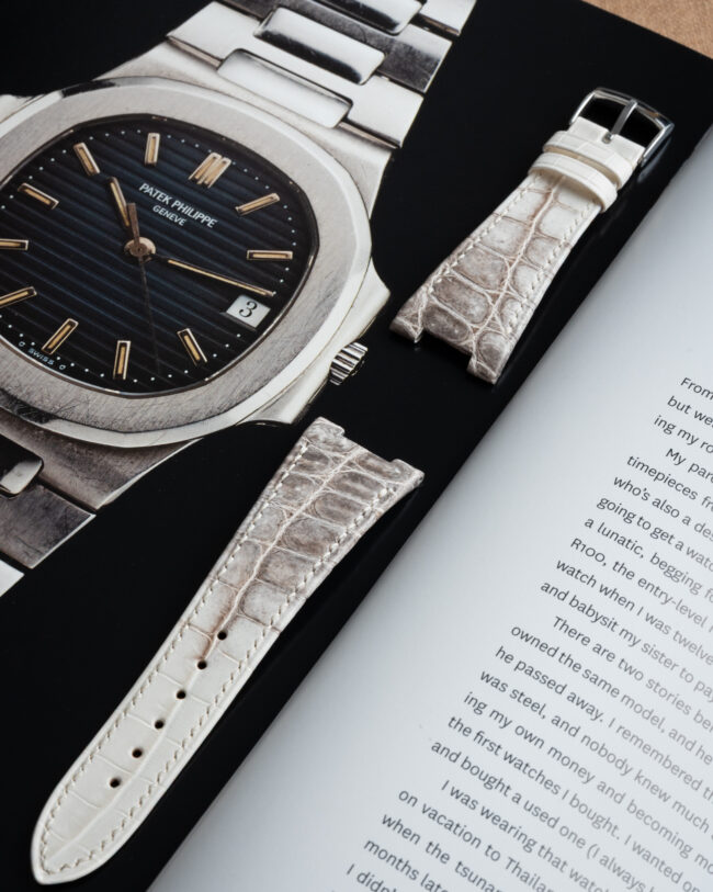 Himalayan Alligator Strap For Patek Philippe Nautilus (FOLDED EDGE)0