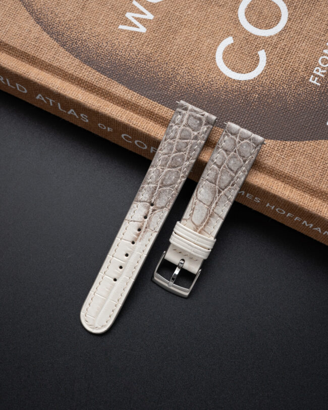 Matte Himalayan Alligator Slim Strap (Oval tip)