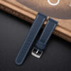 Navy Sailcloth Slim Strap (Oval tip)
