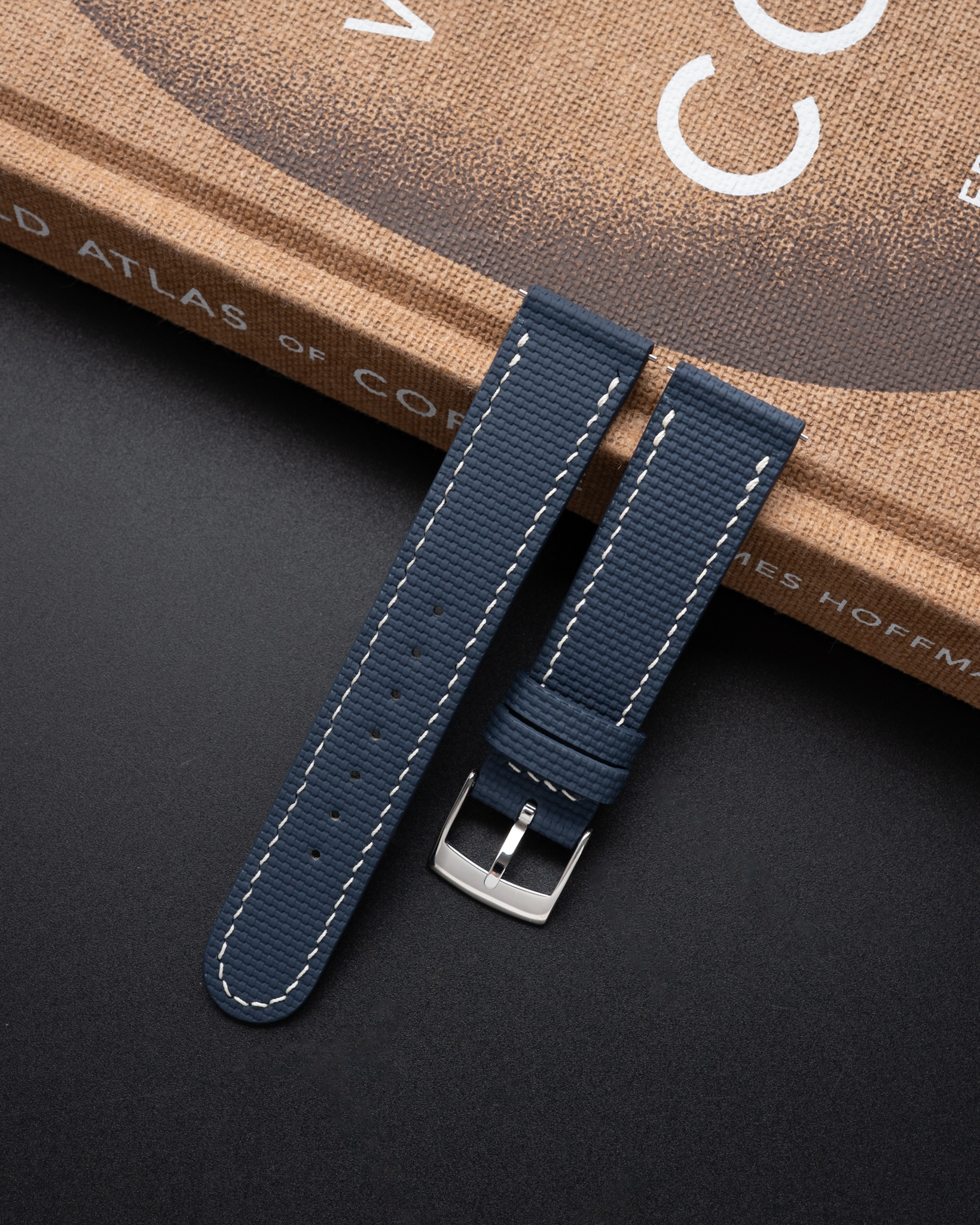 Navy Sailcloth Slim Strap (Oval tip) Navy Sailcloth Slim Strap (Oval tip)