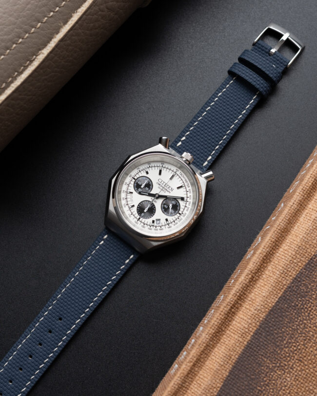 Navy Sailcloth Slim Strap (Oval tip)5