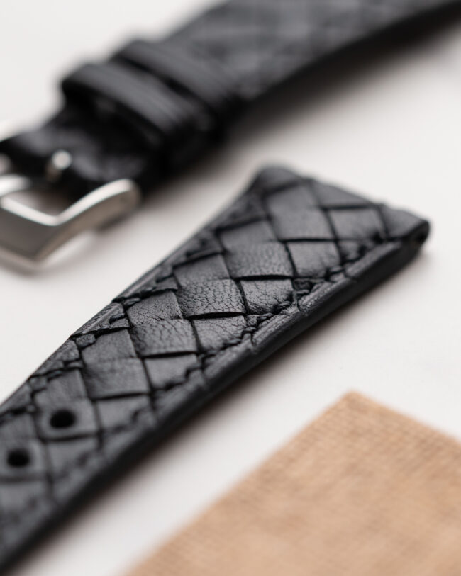 Heritage Weave Black Vachetta Strap2